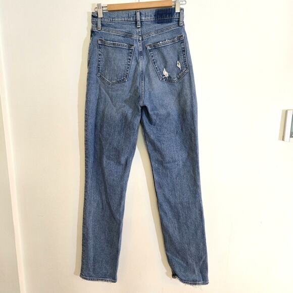 Abercrombie & Fitch 90s Straight Ultra High Rise Crossover Jeans 27L Curve Love - Picture 2 of 8